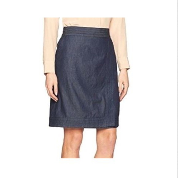 denim faux wrap skirt
